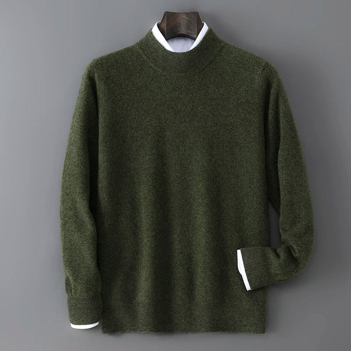 Men's Cashmere Mock Neck Sweater