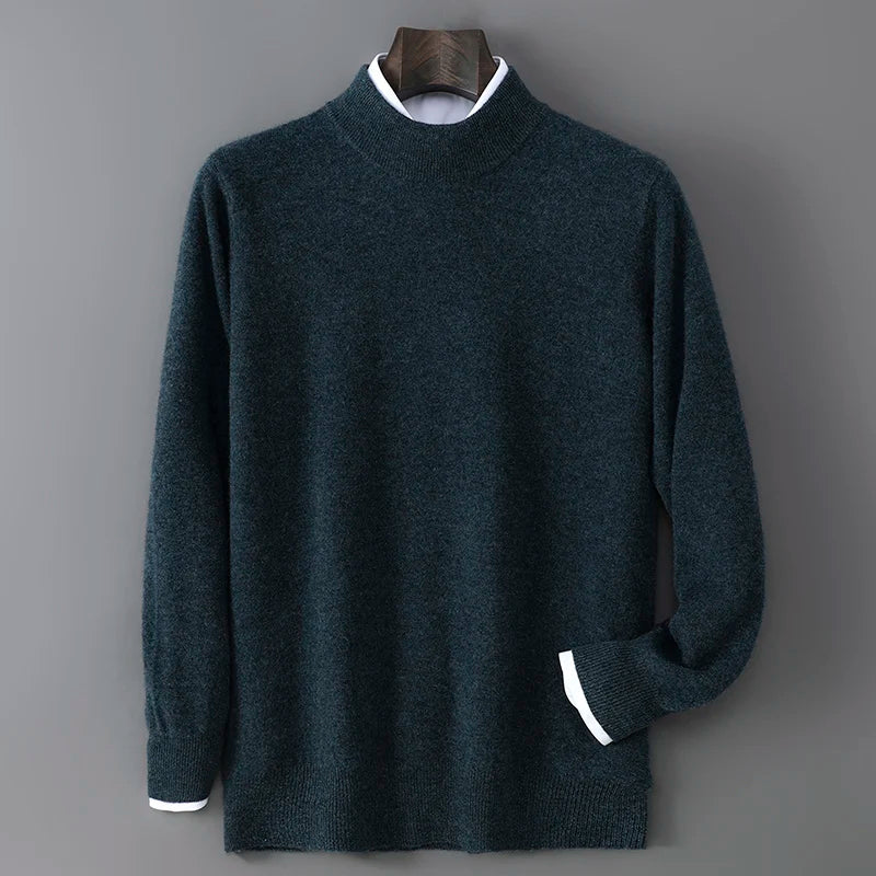 Men's Cashmere Mock Neck Sweater