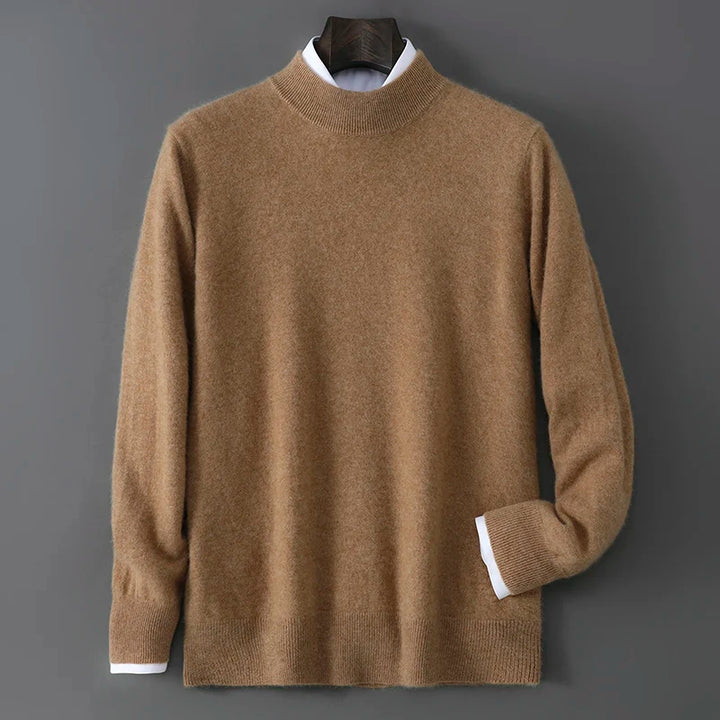 Men's Cashmere Mock Neck Sweater