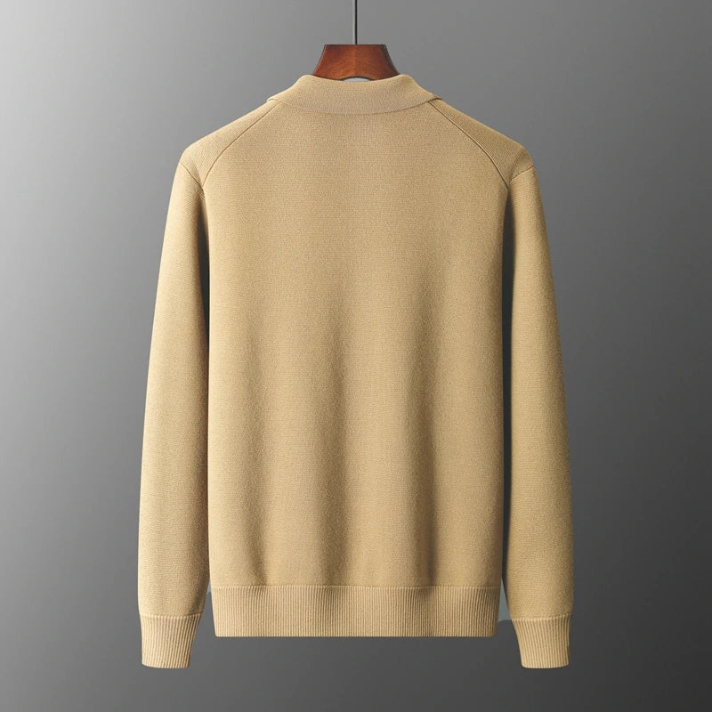 Men's Merino Wool Knit Cardigan Jacket