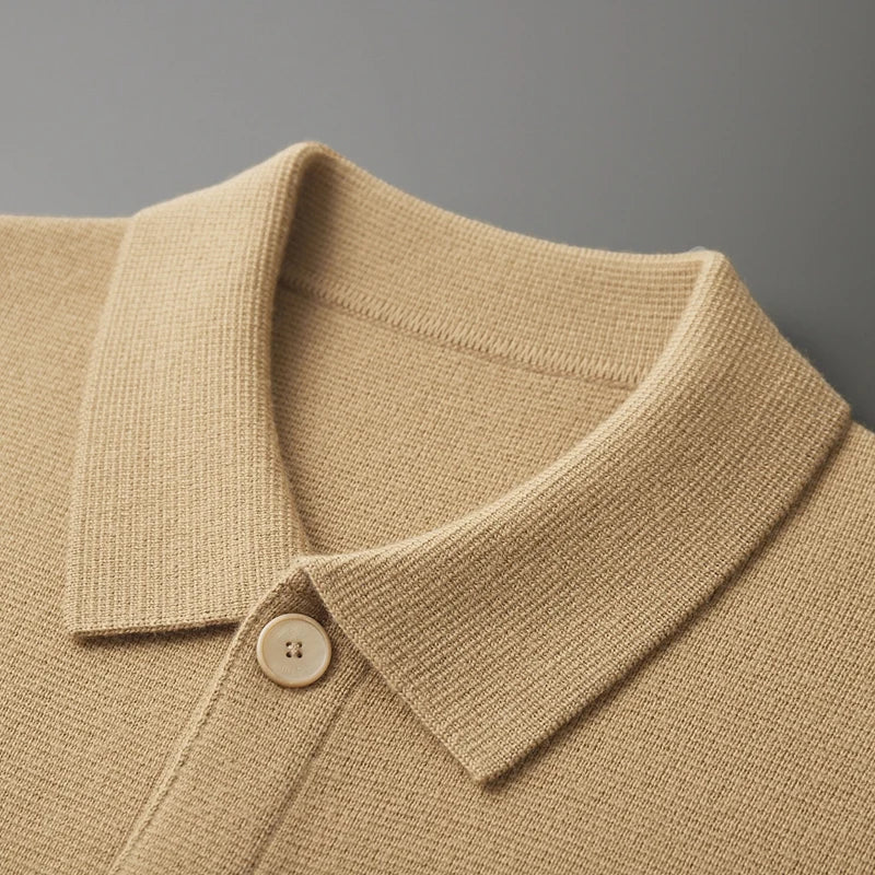 Men's Merino Wool Knit Cardigan Jacket