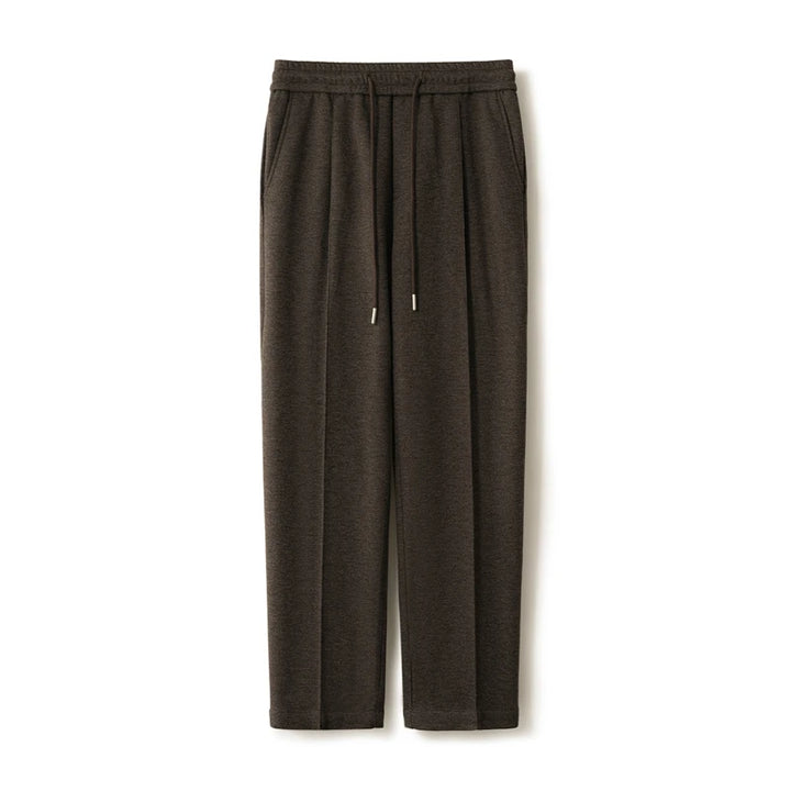 Men's Wool Blend Straight-Leg Knit Trousers