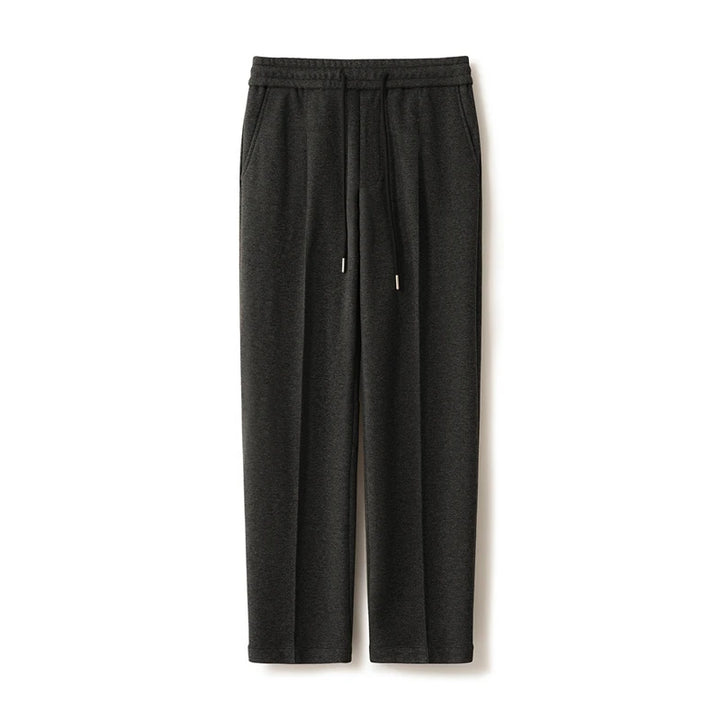 Men's Wool Blend Straight-Leg Knit Trousers