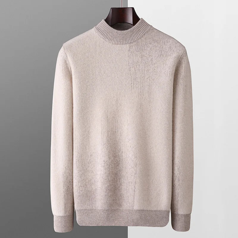 Men's Wool Jacquard Pullover Sweater