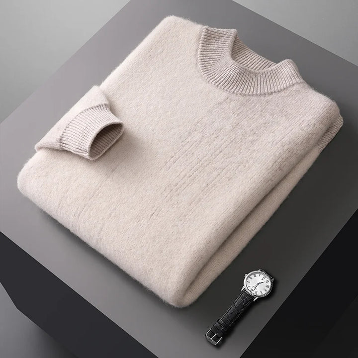 Men's Wool Jacquard Pullover Sweater