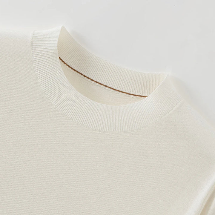 Men's Wool Knit Short Sleeve Sweater Tee