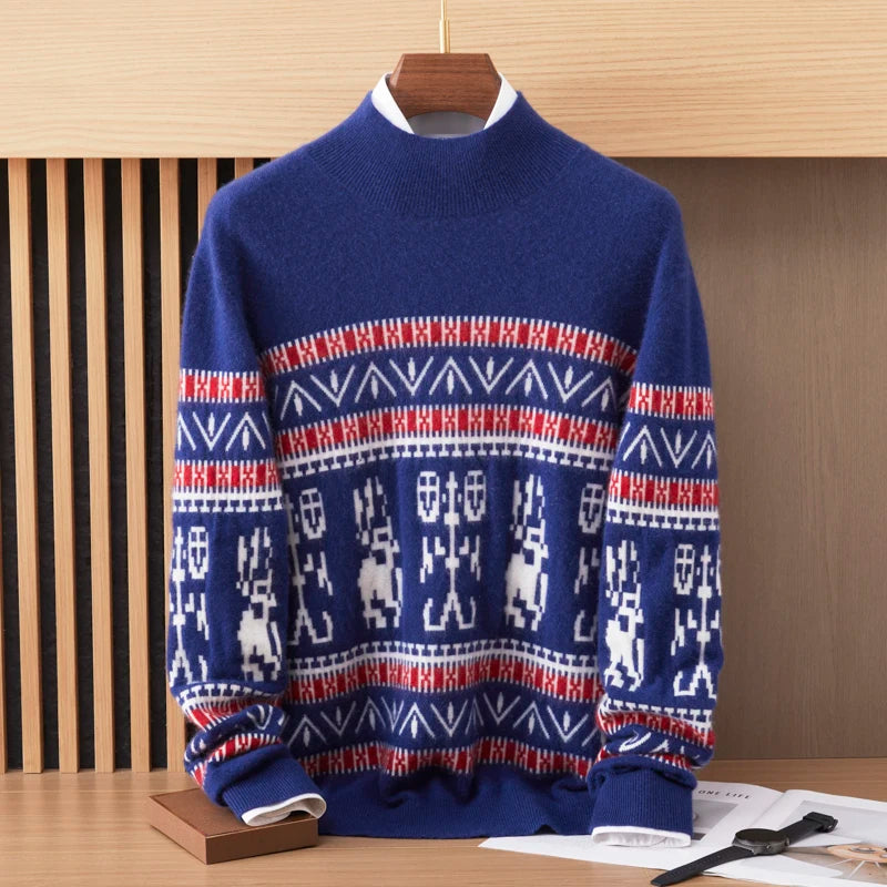 Men's Wool Nordic Pattern Sweater