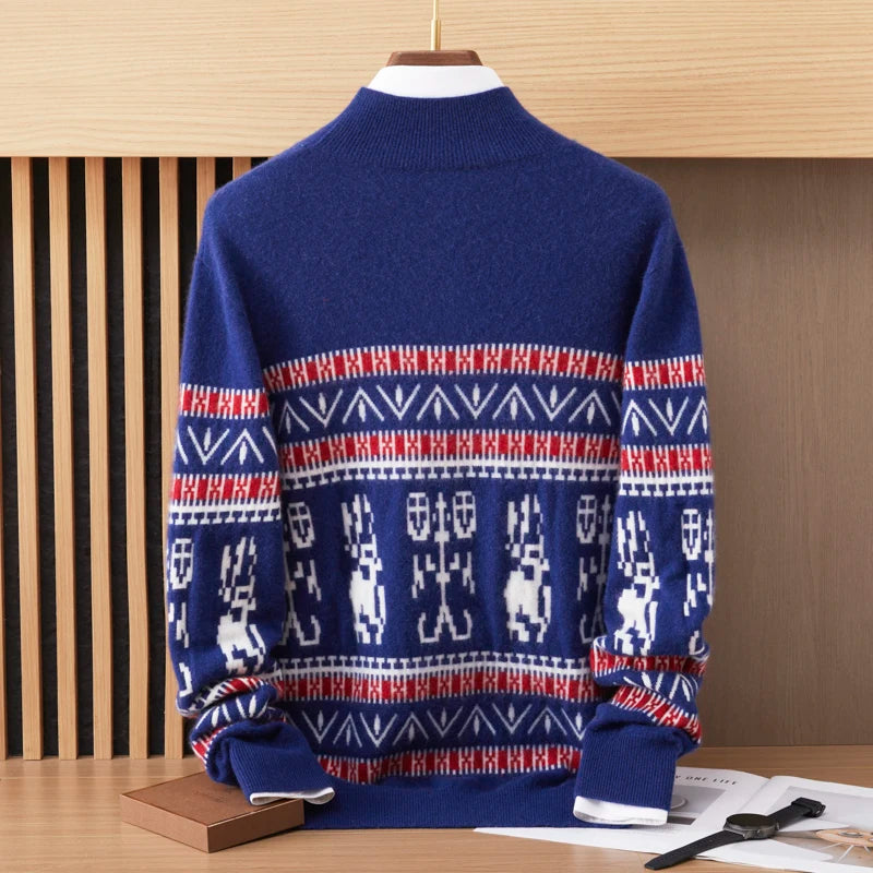 Men's Wool Nordic Pattern Sweater