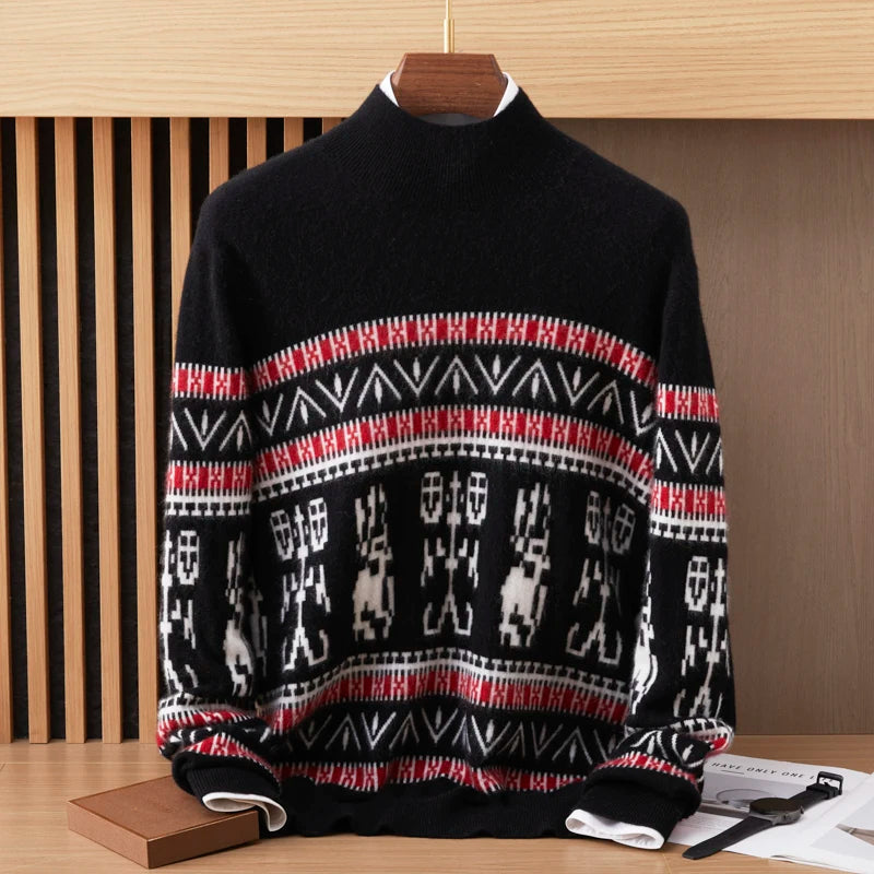 Men's Wool Nordic Pattern Sweater