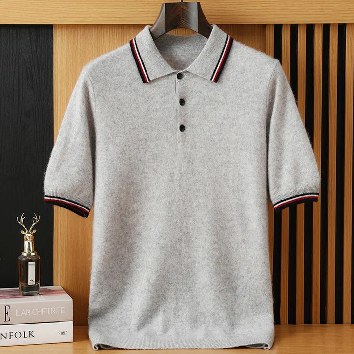 Men's Cashmere Knit Polo Shirt