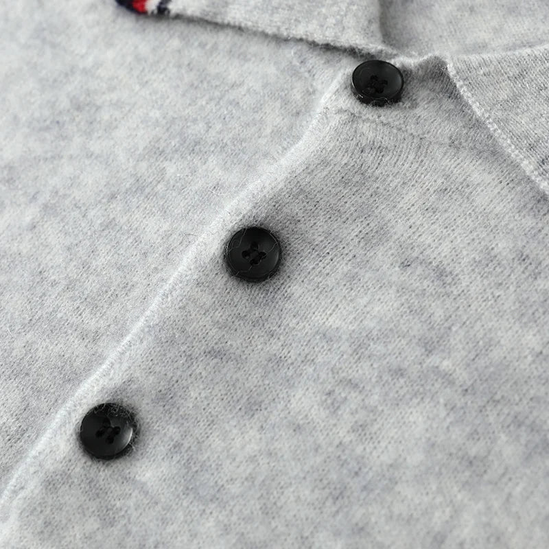 Men's Cashmere Knit Polo Shirt