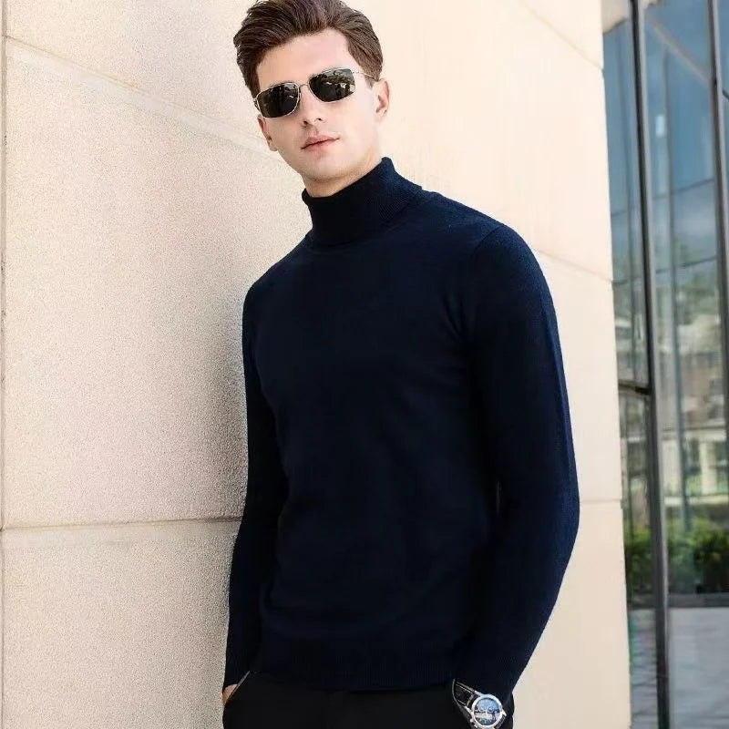 Men's Cashmere Turtleneck Sweater