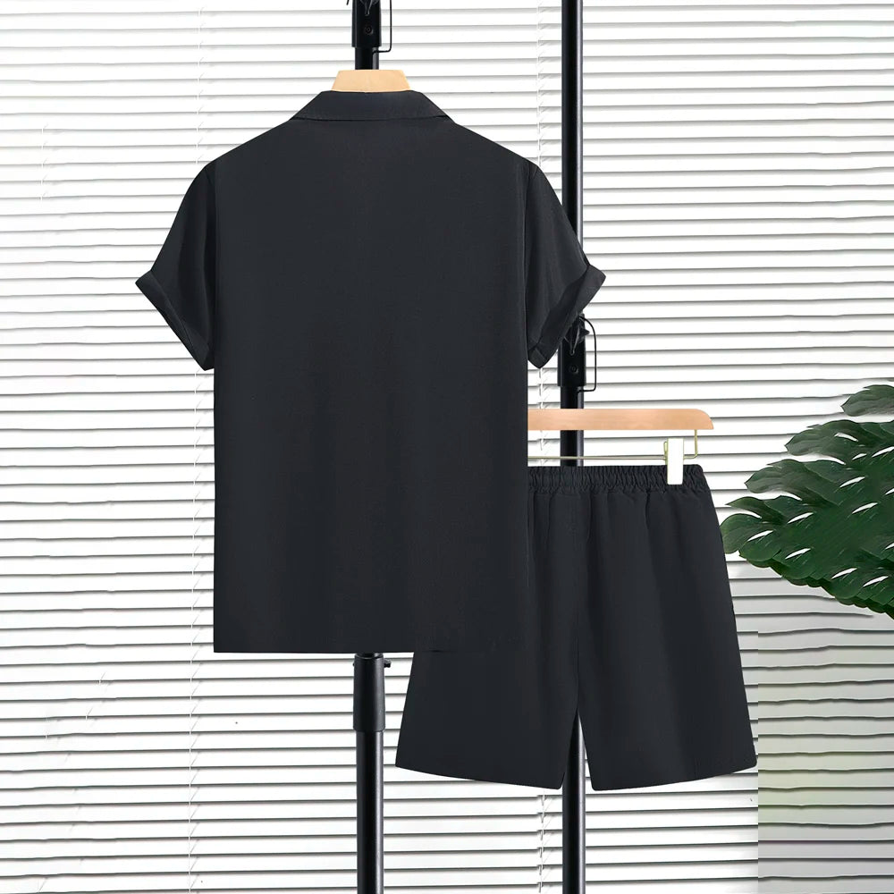 Men's Casual Short Sleeve Beachwear Set
