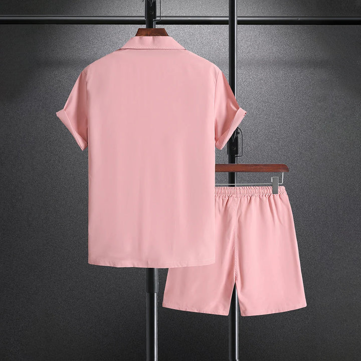 Men's Casual Short Sleeve Beachwear Set