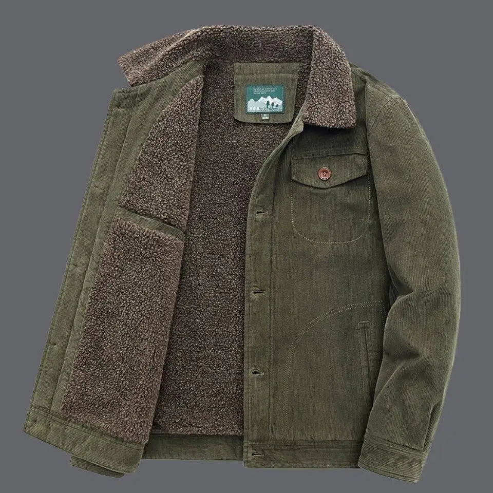 Men's Corduroy Sherpa Lined Trucker Jacket