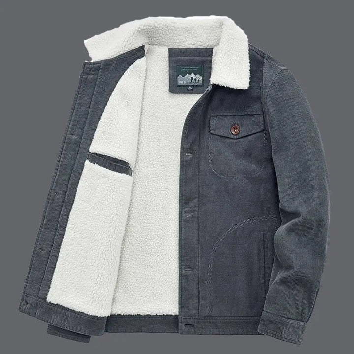 Men's Corduroy Sherpa Lined Trucker Jacket