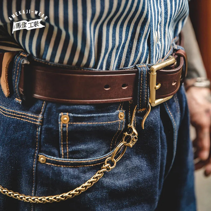 Men’s Genuine Leather Pin Buckle Belt