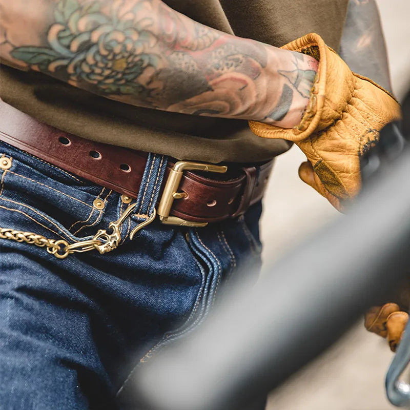 Men’s Genuine Leather Pin Buckle Belt