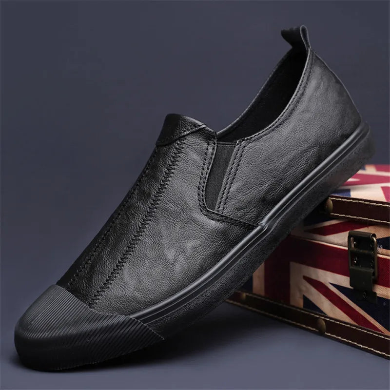 Men's Leather Slip-On Casual Loafers