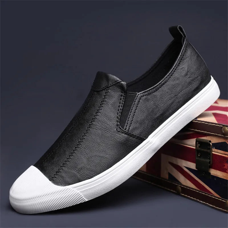 Men's Leather Slip-On Casual Loafers