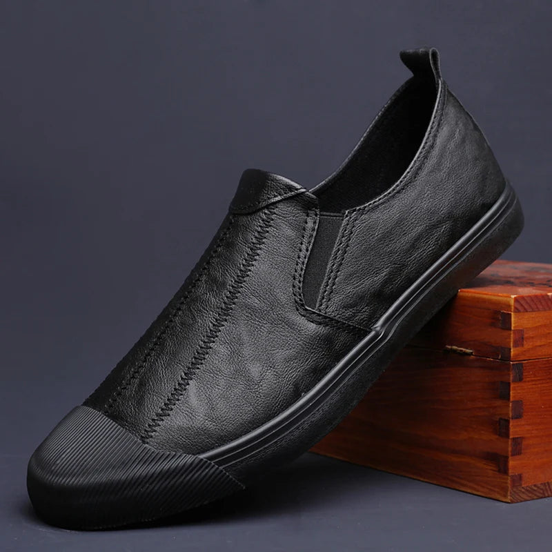 Men's Leather Slip-On Casual Loafers