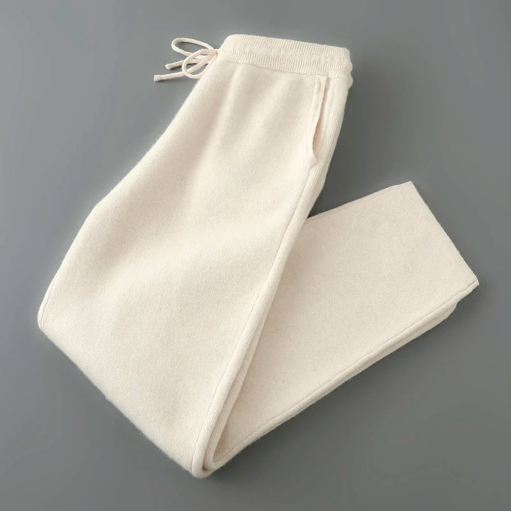 Mens Pure Merino Wool Knit Joggers