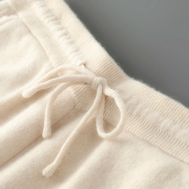 Mens Pure Merino Wool Knit Joggers