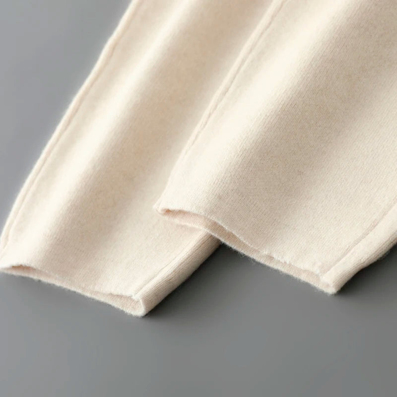 Mens Pure Merino Wool Knit Joggers