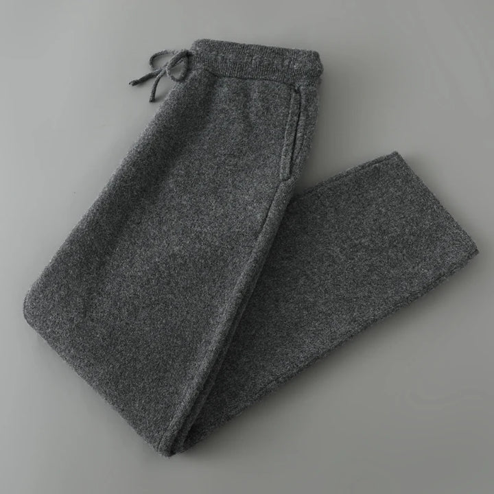Mens Pure Merino Wool Knit Joggers