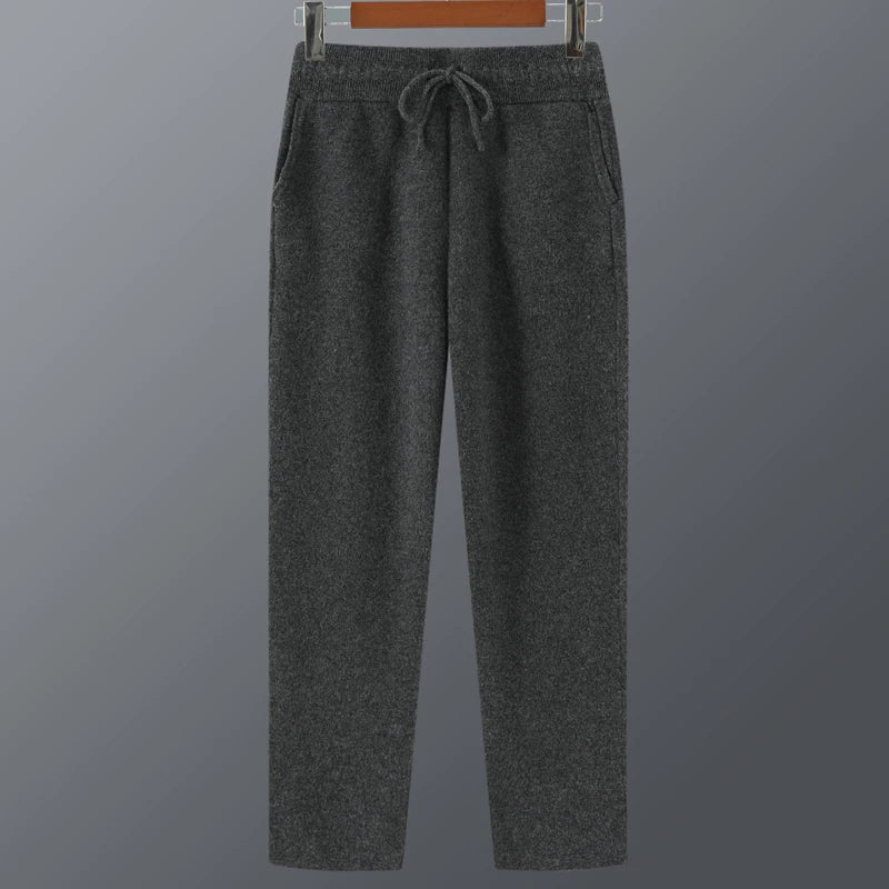 Mens Pure Merino Wool Knit Joggers