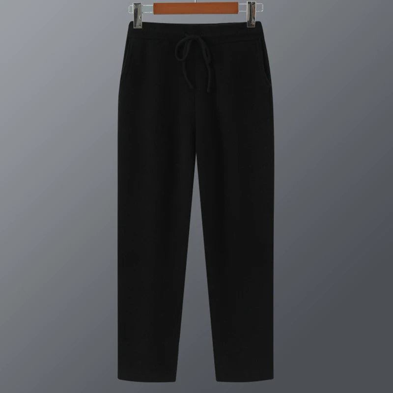 Mens Pure Merino Wool Knit Joggers