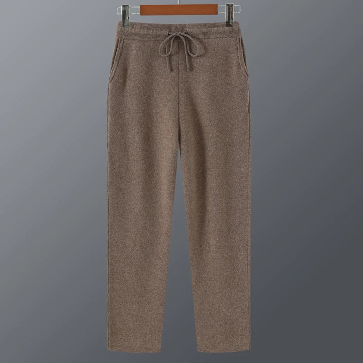 Mens Pure Merino Wool Knit Joggers