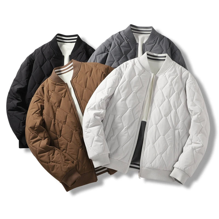 Men's Quilted Fleece Lined Bomber Jacket