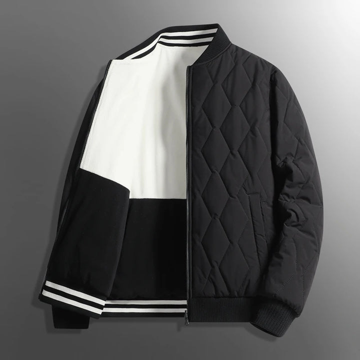 Men's Quilted Fleece Lined Bomber Jacket