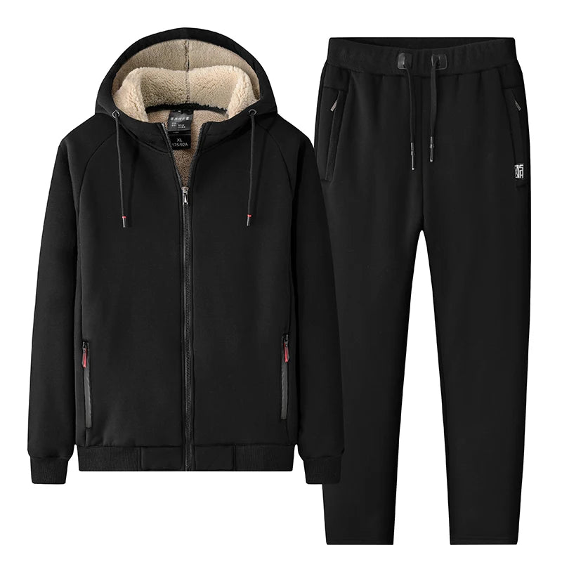 Men's Thermal Sherpa Lined Full-Zip Tracksuit