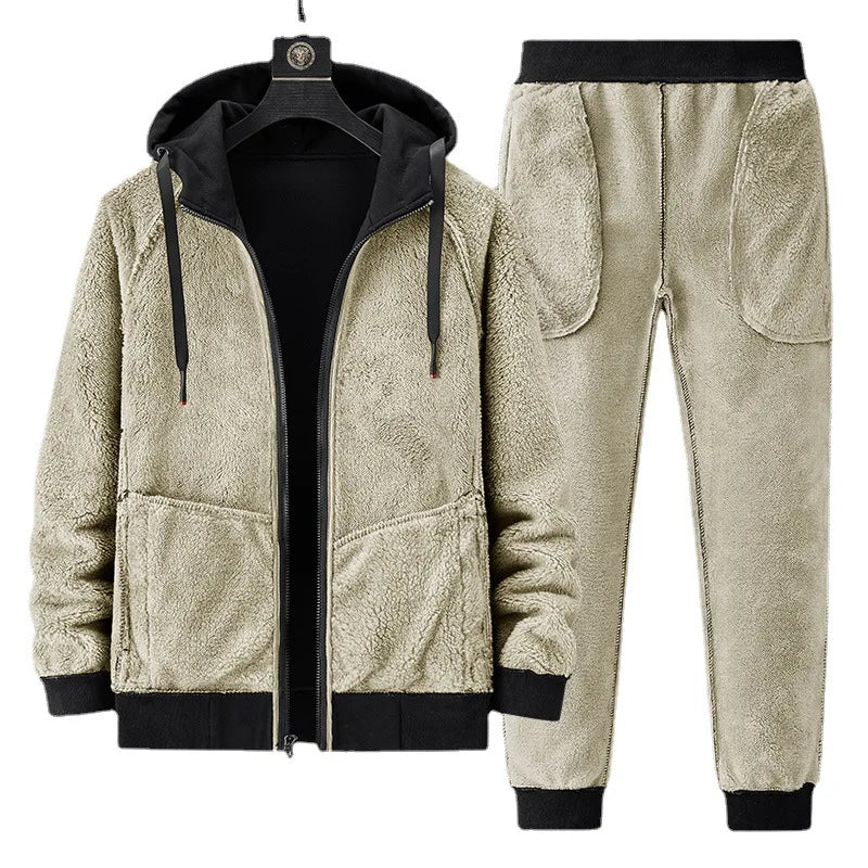 Men's Thermal Sherpa Lined Full-Zip Tracksuit