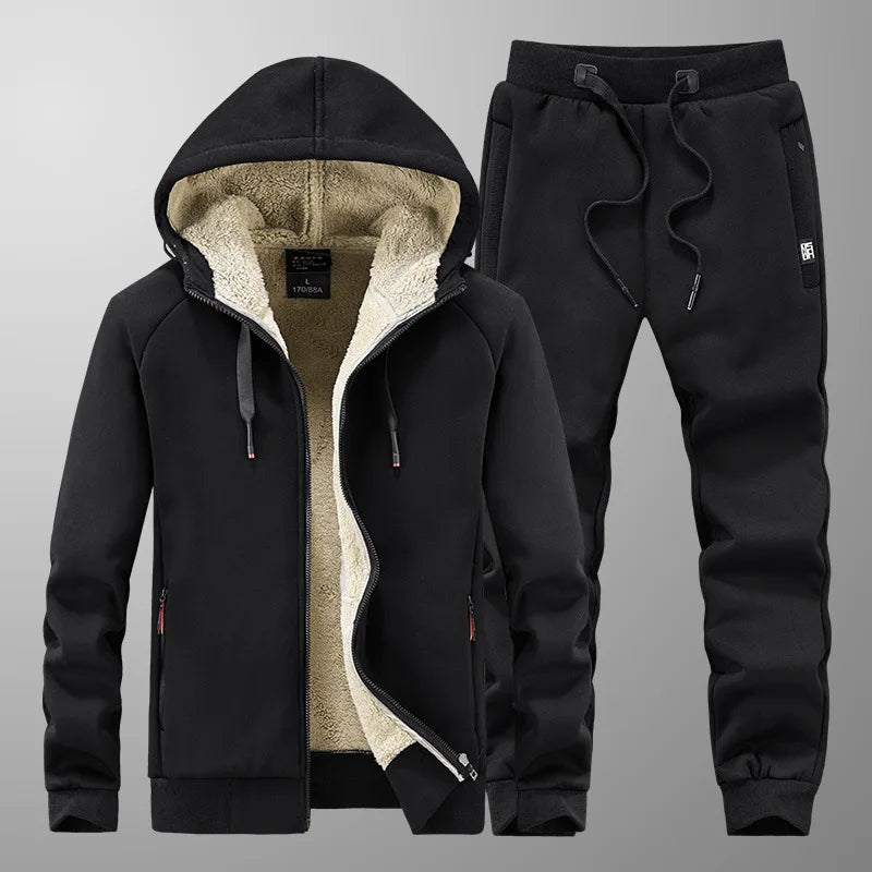 Men's Thermal Sherpa Lined Full-Zip Tracksuit