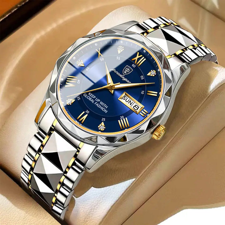 Mens Waterproof Stainless Steel Quartz Watch