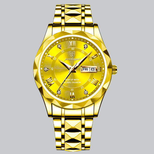 Mens Waterproof Stainless Steel Quartz Watch