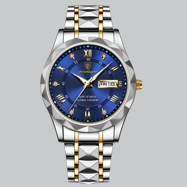Mens Waterproof Stainless Steel Quartz Watch