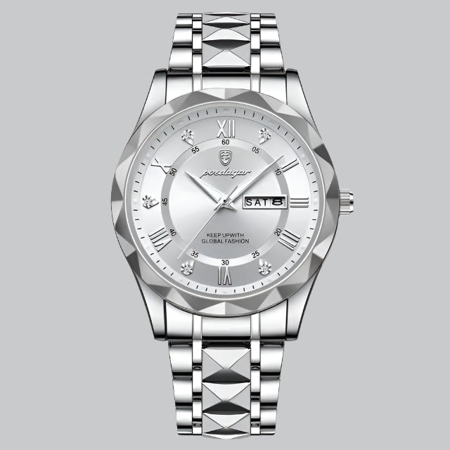 Mens Waterproof Stainless Steel Quartz Watch