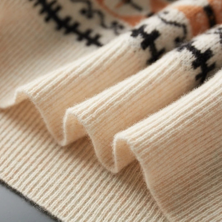 Men's Wool Cashmere Jacquard Crewneck Sweater