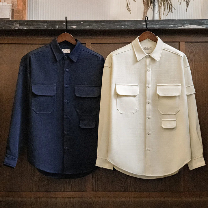 Men's Wrinkle-Free Loose Shirt Jacket