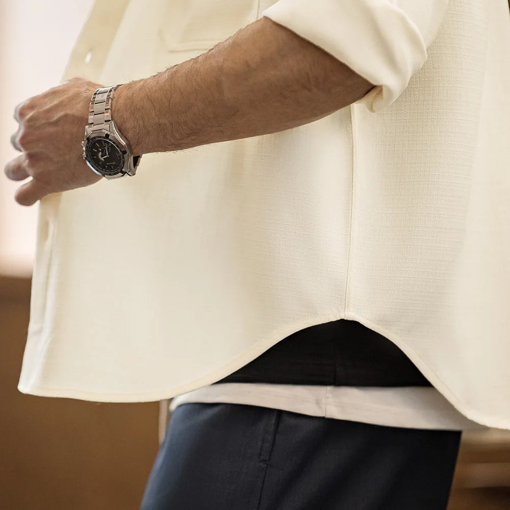 Men's Wrinkle-Free Loose Shirt Jacket