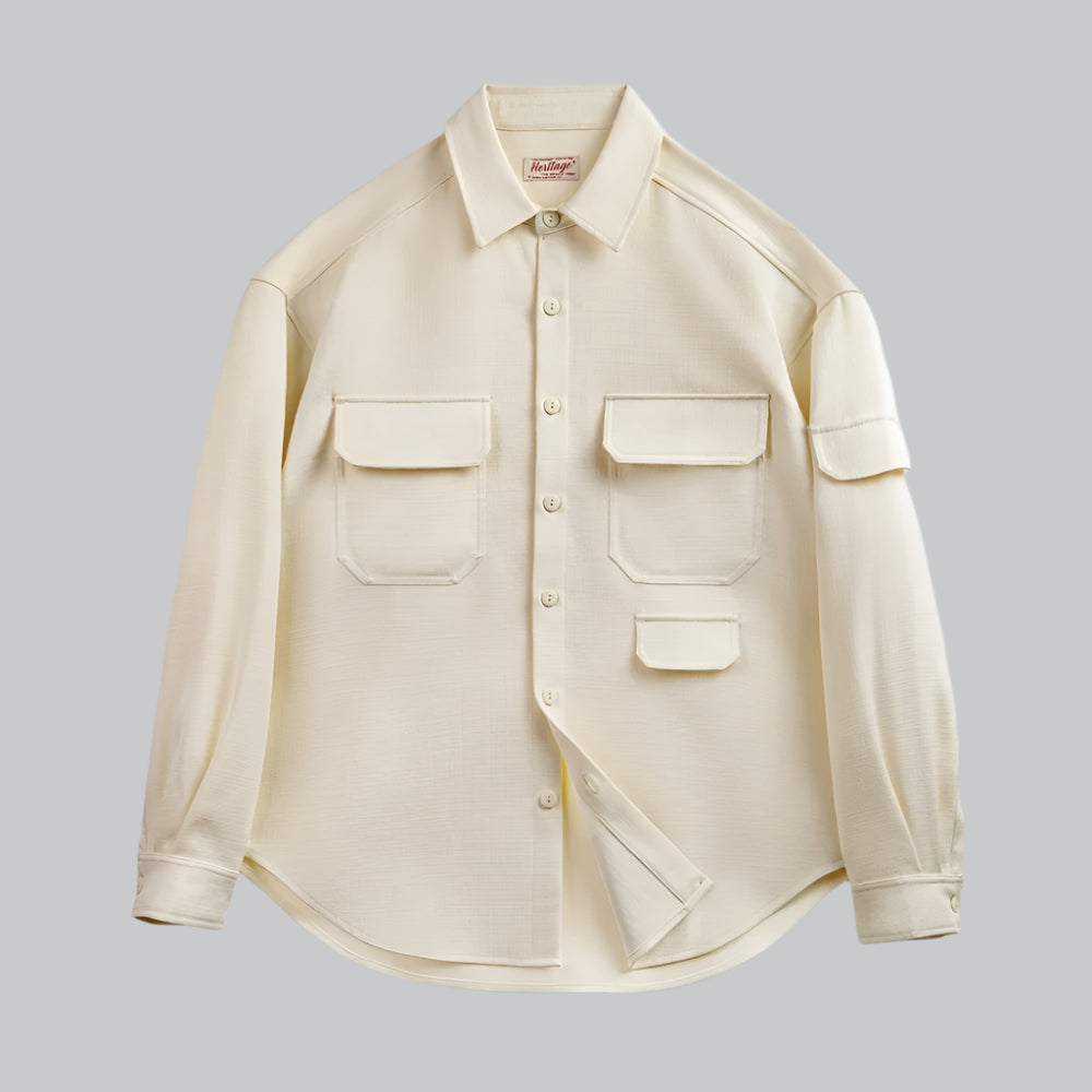 Men's Wrinkle-Free Loose Shirt Jacket