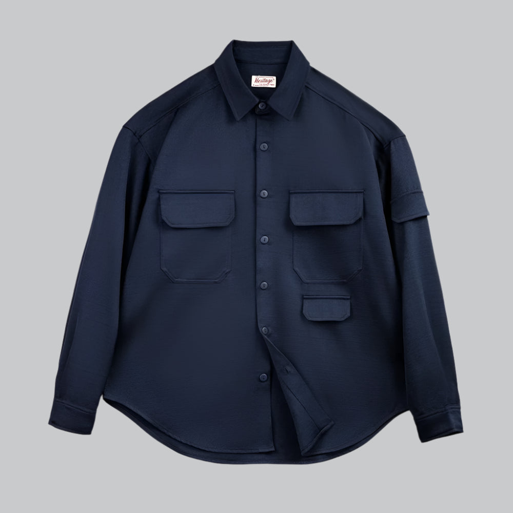 Men's Wrinkle-Free Loose Shirt Jacket