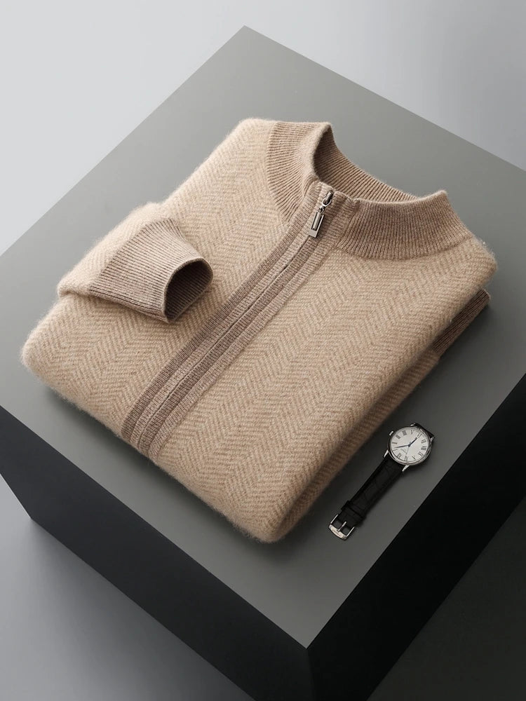 Merino Wool Cardigan Tracksuit Set