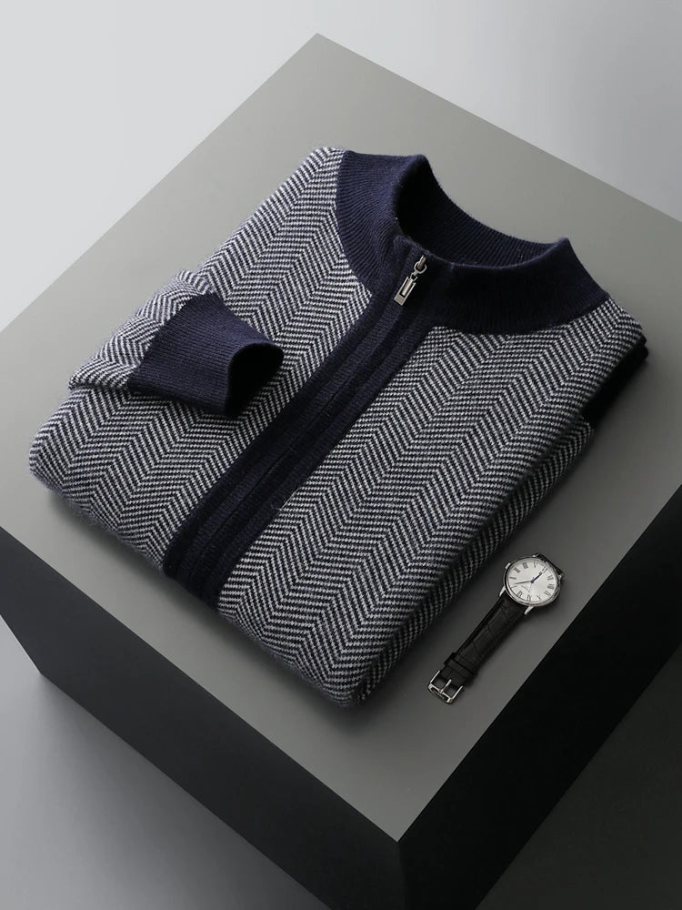 Merino Wool Cardigan Tracksuit Set