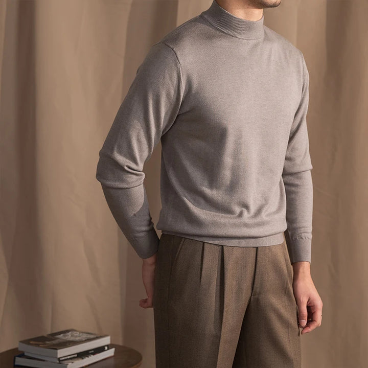 Merino Wool Half-Turtleneck Sweater