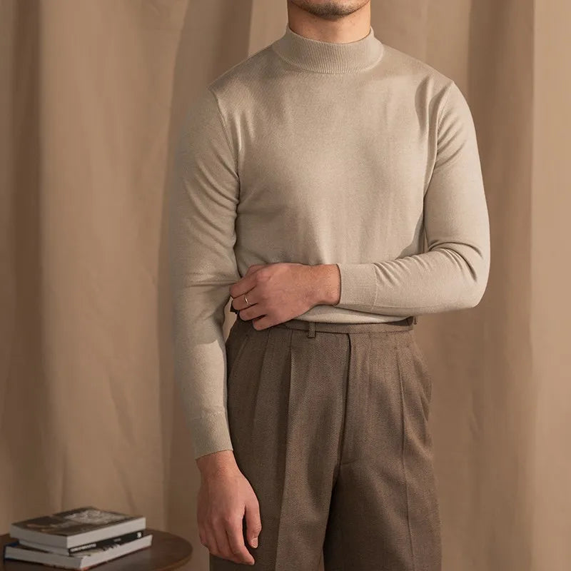 Merino Wool Half-Turtleneck Sweater